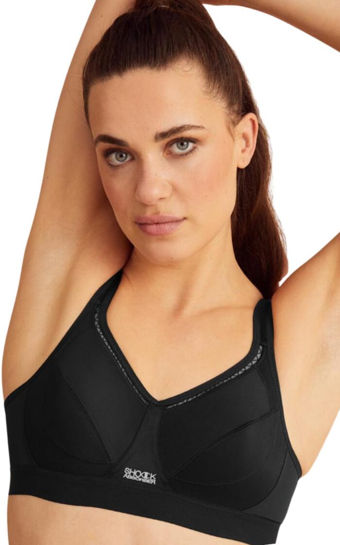 Shock Absorber Classic Non Wired Sports Bra - Black - 32B