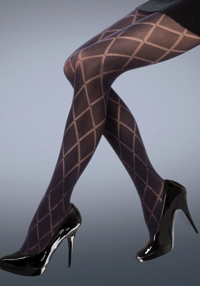 Silky Scarlet Diamond Opaque Tights