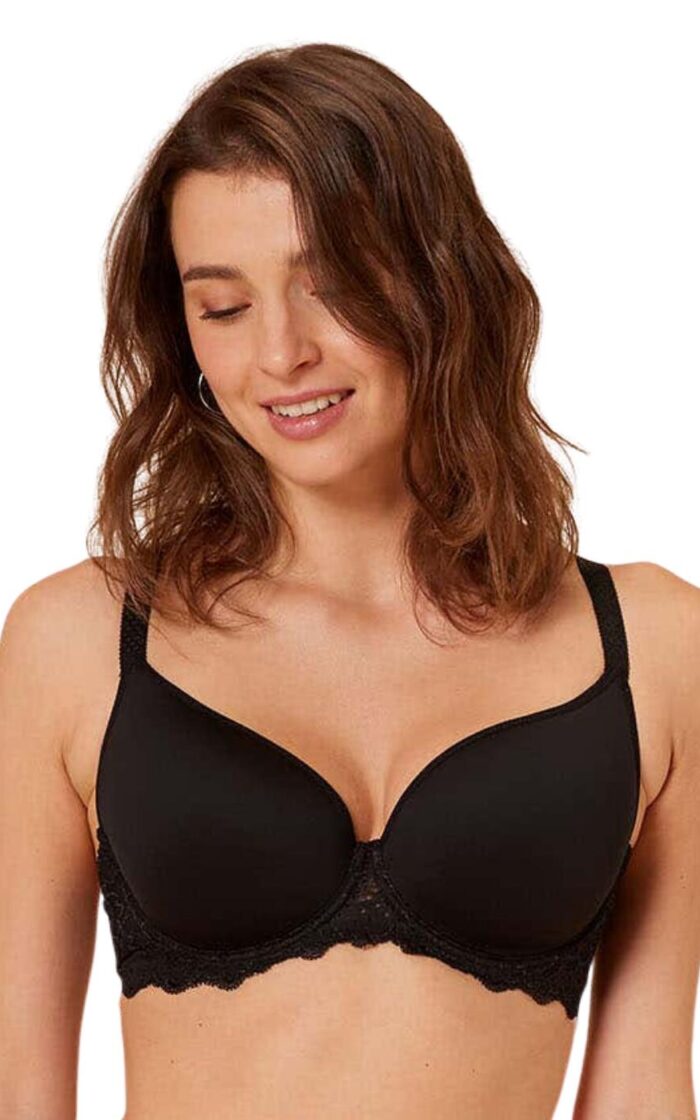 Simone Perele Caresse Spacer Plunge Bra - Black - 34B