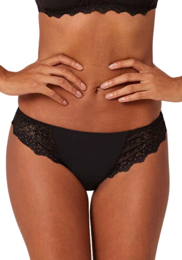 Simone Perele Caresse Tanga Brief - Black - XS - 8