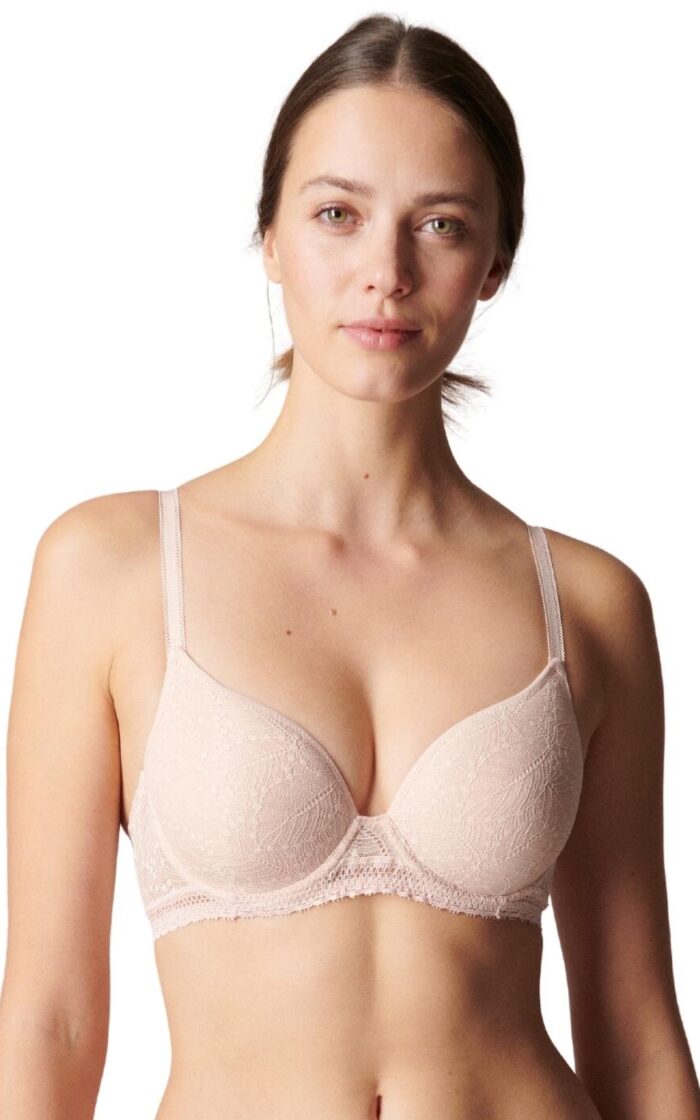 Simone Perele Comete Spacer Plunge Bra - Rose Sand - 32C
