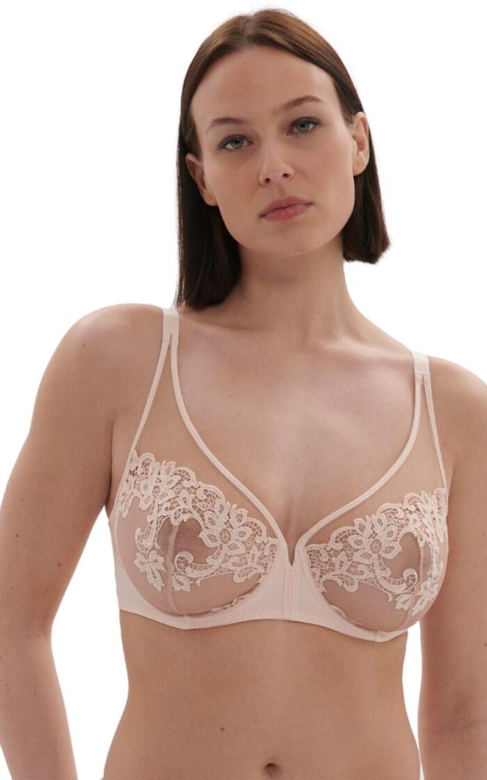 Simone Perele Saga Plunge Bra - Pink Nude - 32F