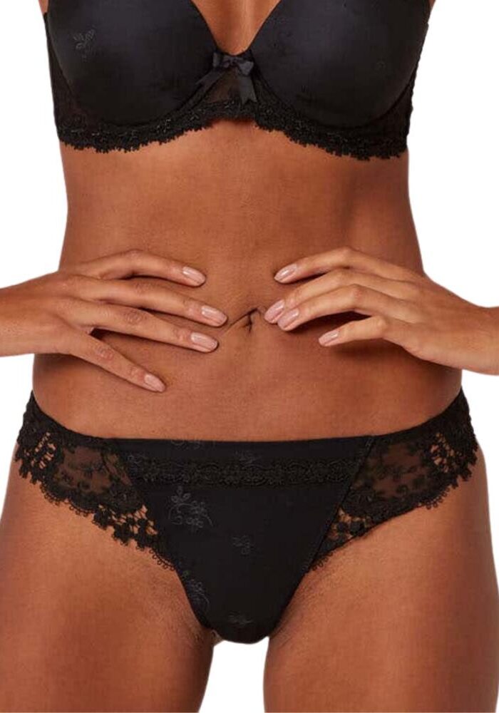Simone Perele Wish Tanga Brief - Black - XS - 8