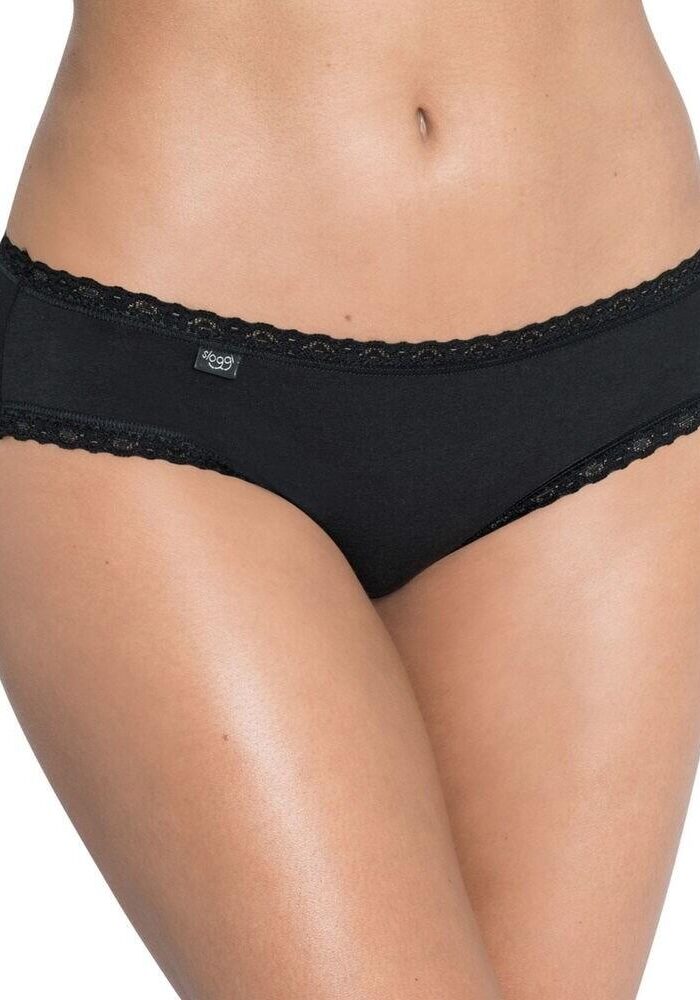 Sloggi 24/7 Cotton Lace Hipster Brief 3 Pack - Black - L - 14