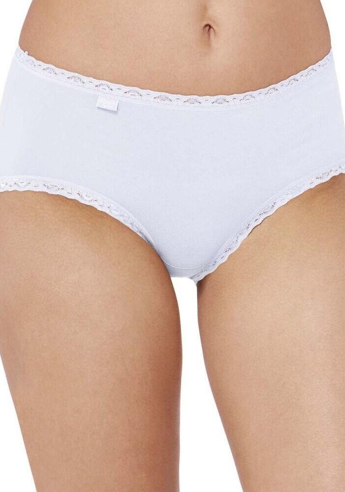 Sloggi 24/7 Cotton Lace Midi Brief - White - 4XL - 22