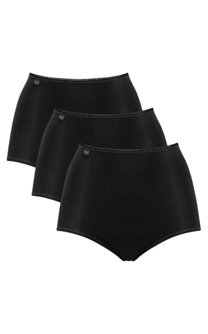 Sloggi 247 Microfibre Maxi Brief 3 Pack - Black - 3XL - 20