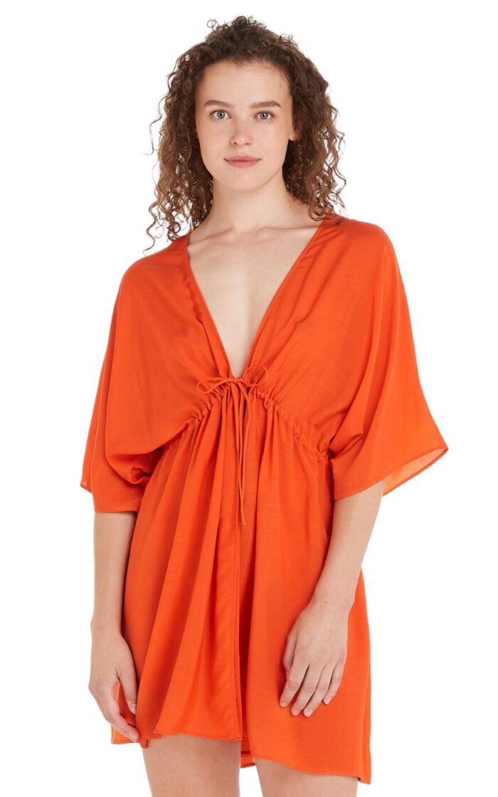 Tommy Hilfiger TH Beach Cover Up - Deep Orange - S - 10