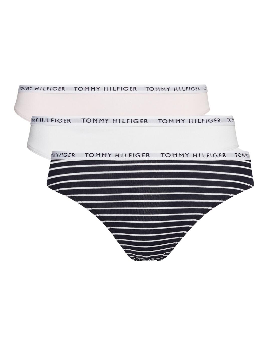 Tommy Hilfiger TH Cotton Stretch Brief 3 Pack - Stripe/White/Light Pink - M - 12