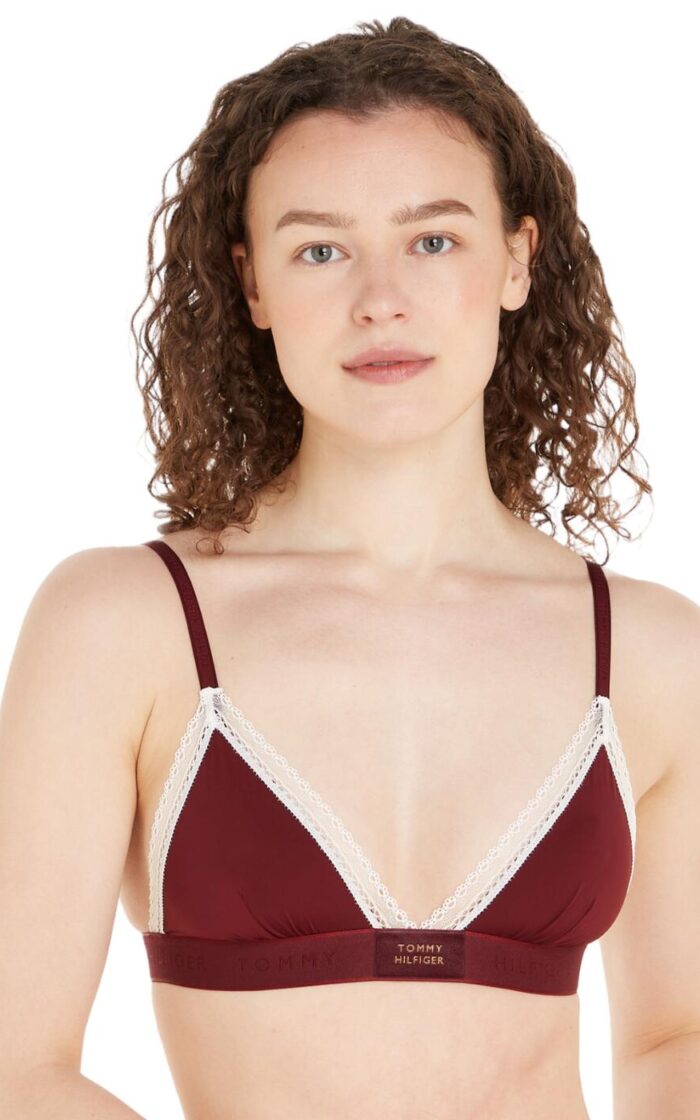 Tommy Hilfiger TH Established Triangle Bra - Deep Rouge - L - 14
