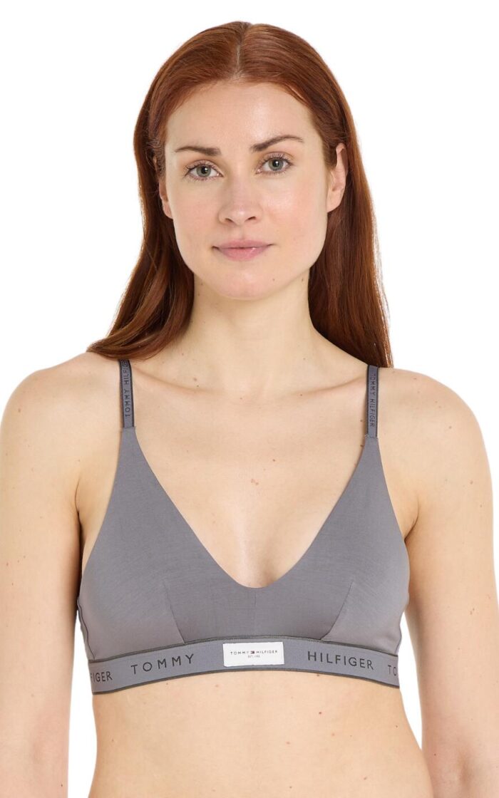 Tommy Hilfiger TH Established Triangle Bra - Fossil Grey - XS - 8