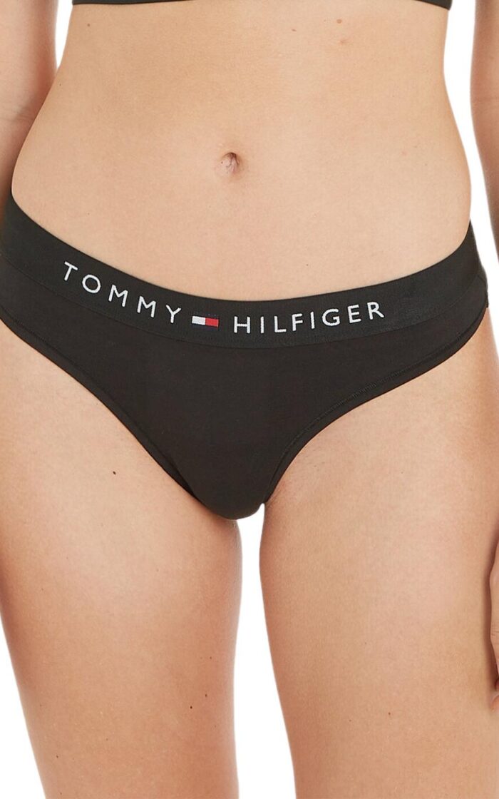 Tommy Hilfiger TH Logo Soft Thong - Black - S - 10