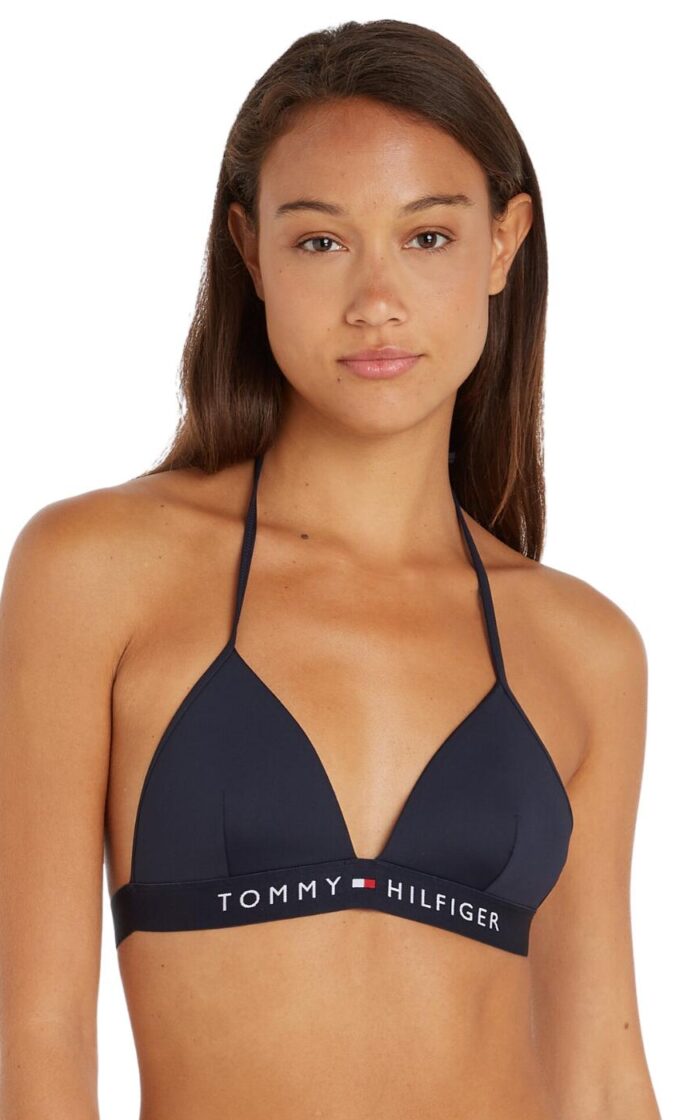 Tommy Hilfiger TH Original Triangle Bikini Top - Desert Sky - L - 14