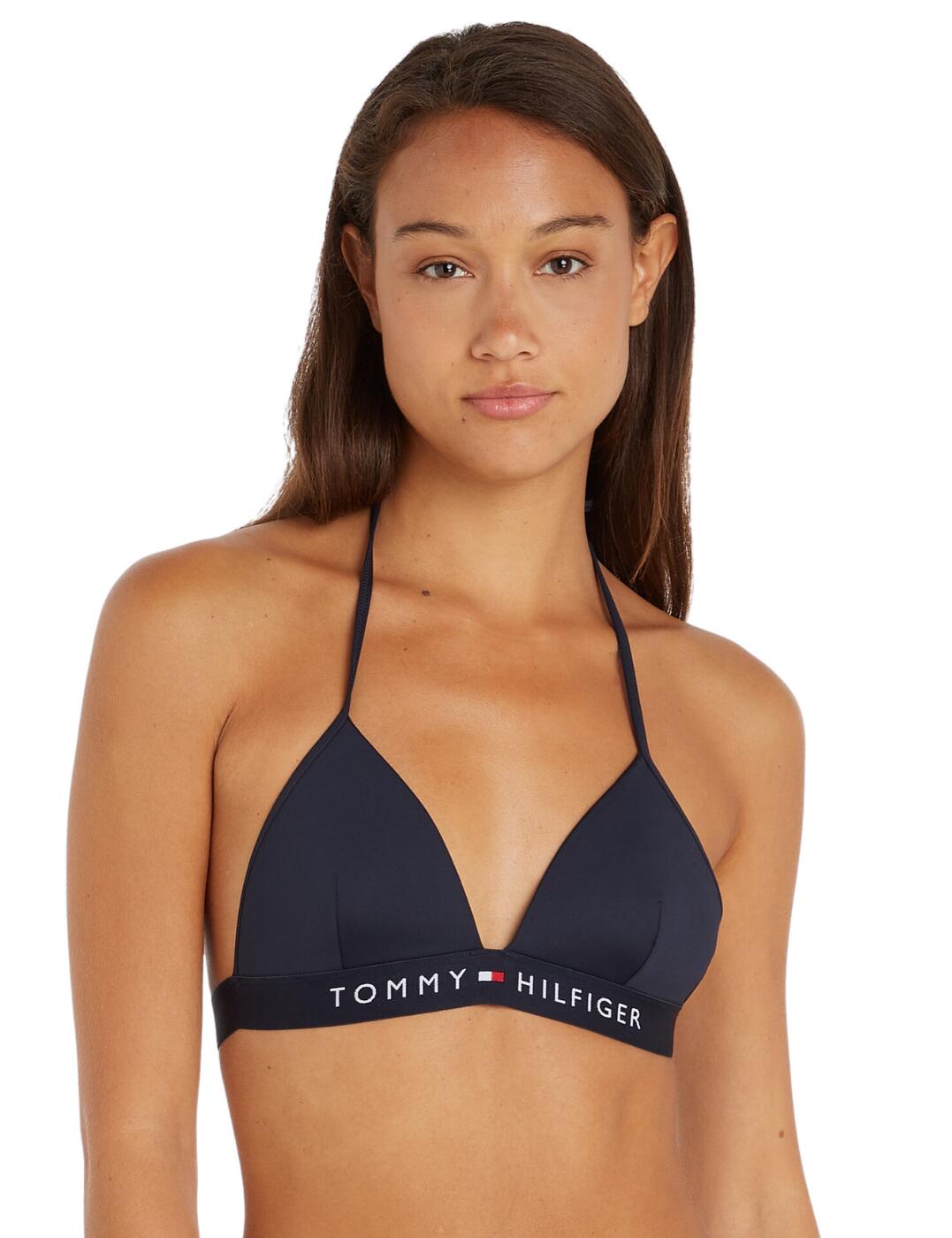 Tommy Hilfiger TH Original Triangle Bikini Top - Desert Sky - L - 14