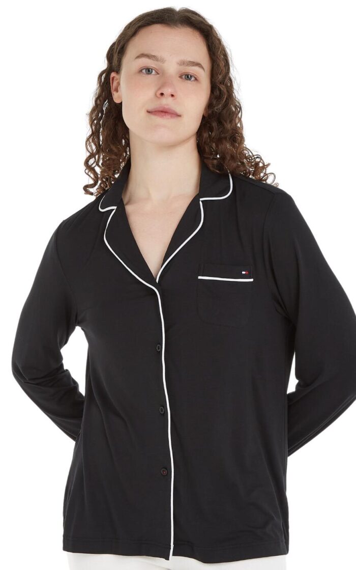 Tommy Hilfiger TH Pyjama Top - Black - L - 14