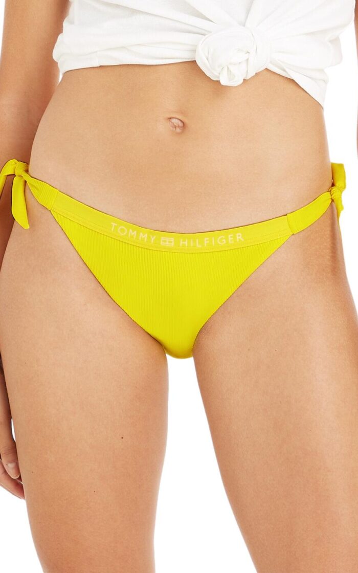 Tommy Hilfiger TH Tie Side Bikini Brief - Vivid Yellow - S - 10