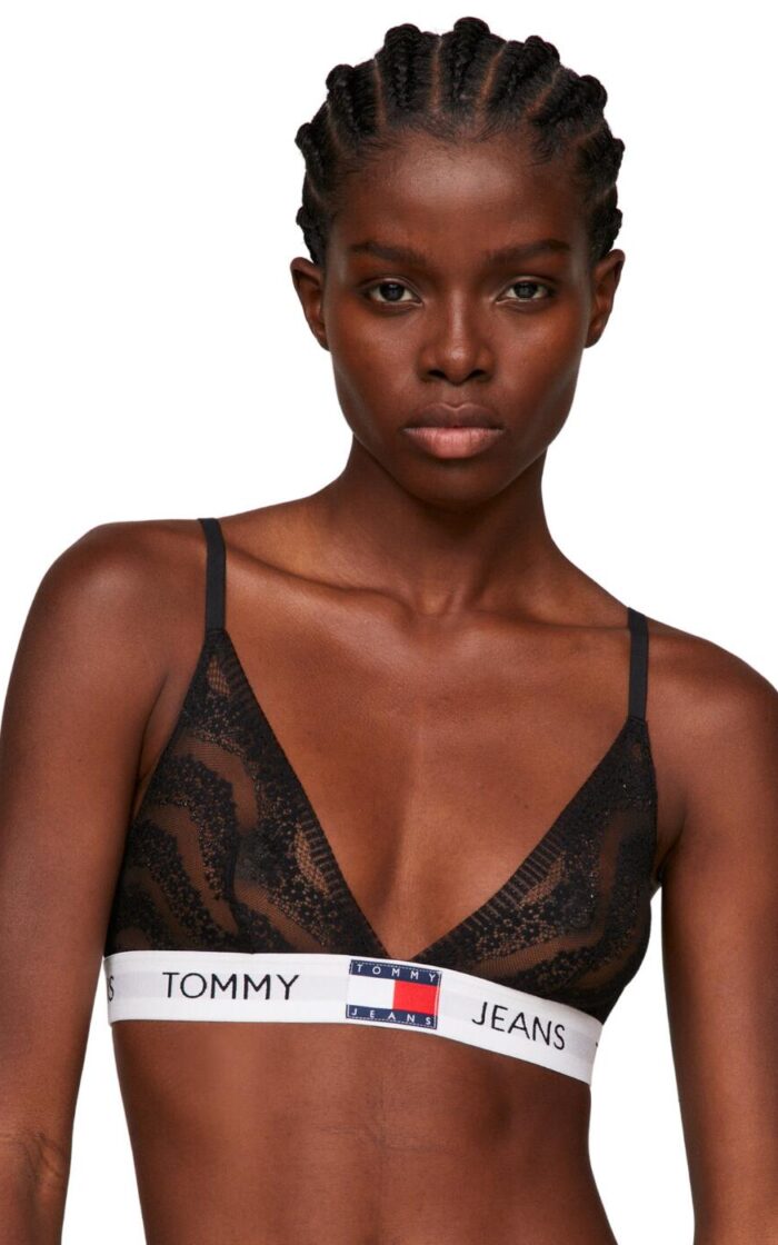 Tommy Hilfiger TJ Heritage Lace Triangle Bra - Black - XS - 8