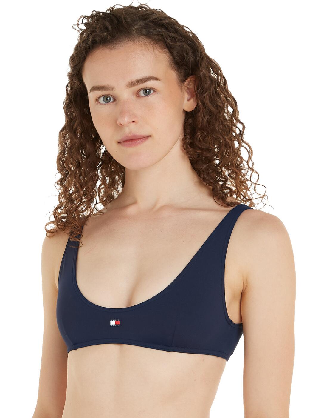 Tommy Hilfiger TJ Heritage Scoop Bralette Bikini Top - Dark Night Navy - XL - 16