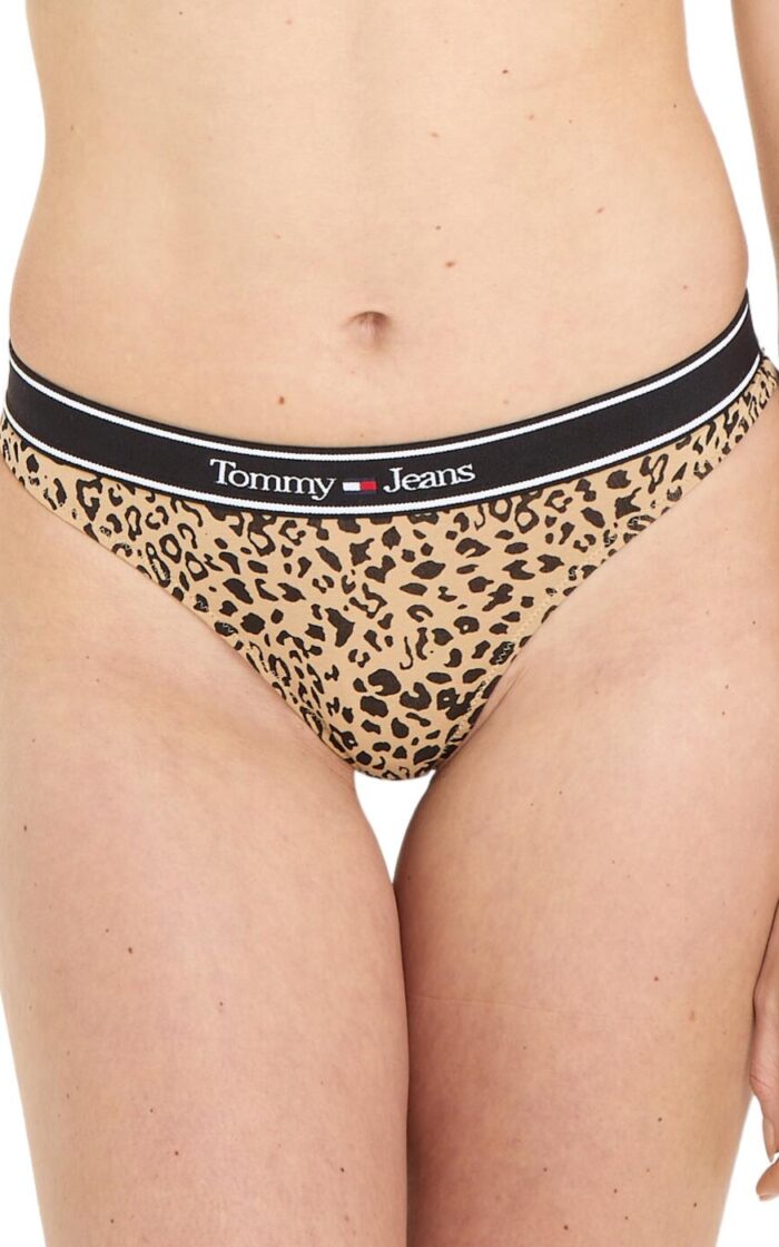 Tommy Hilfiger TJ Low Rise Thong - Leopard - M - 12