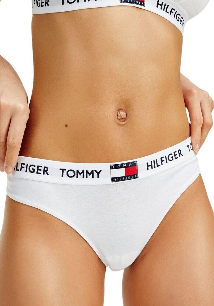 Tommy Hilfiger Tommy 85 Cotton Thong - Classic White - S - 10