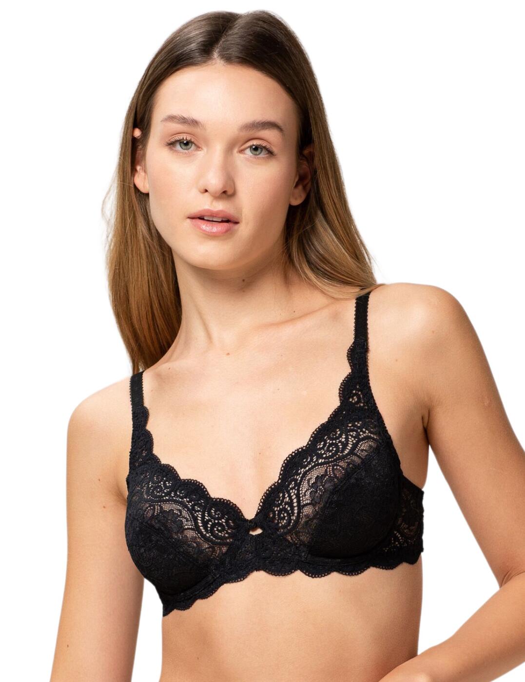 Triumph Amourette 300 Underwired Bra - Black - 32E