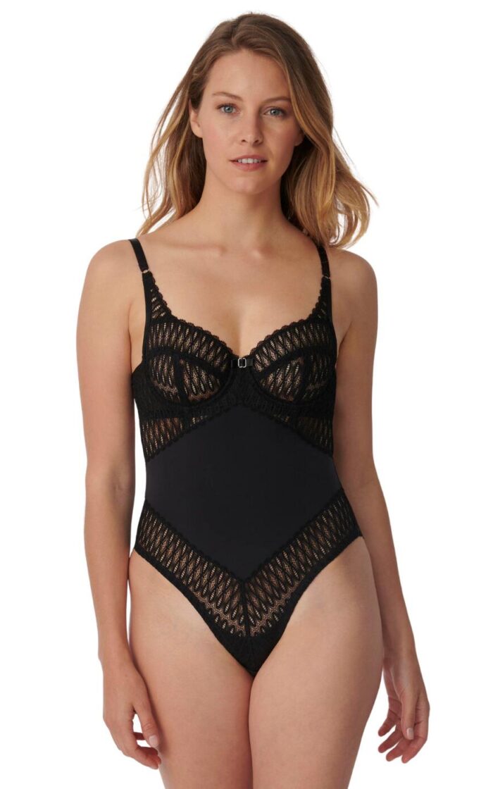 Triumph Aura Spotlight Underwired Bodysuit - Black - 30DD