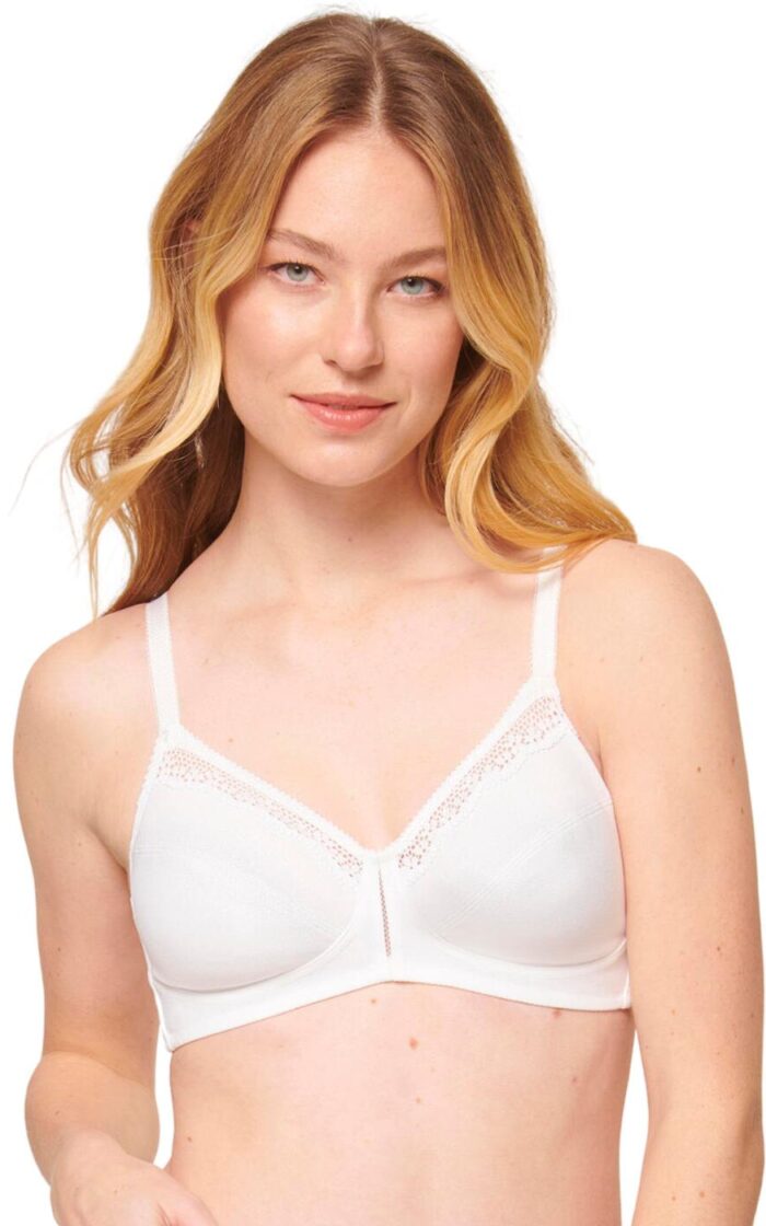 Triumph Cotton Beauty Non Wired Bra - White - 34C