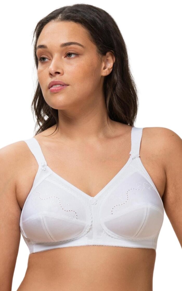 Triumph Doreen Cotton Mix Non Wired Bra - White - 44J