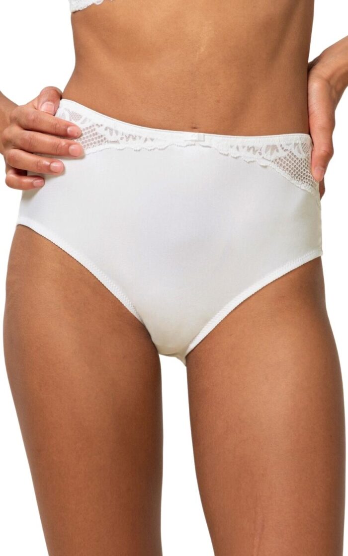 Triumph Modern Lace Cotton Maxi Brief - White - S - 10