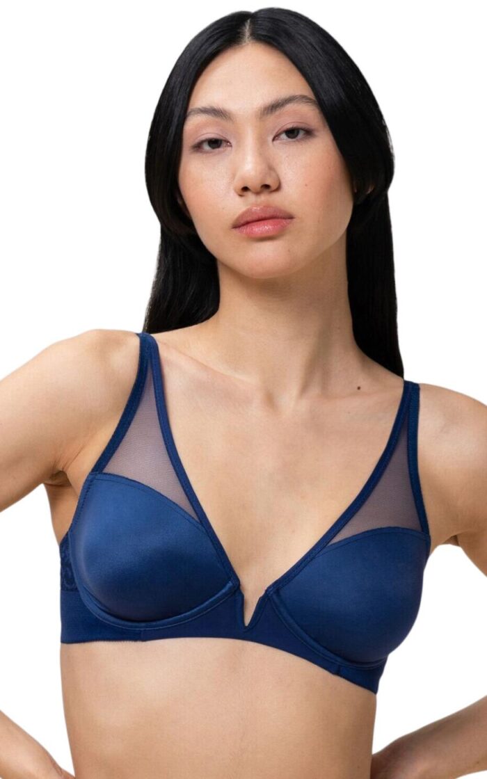 Triumph Vivid Spotlight Plunge Bra - Deep Water - 32C