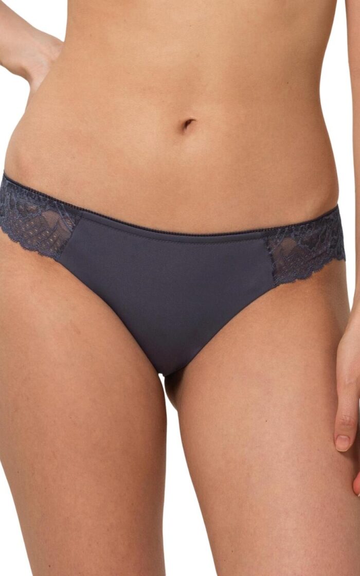 Triumph Wild Peony Florale Brazilian Brief - Pebble Grey - L - 14