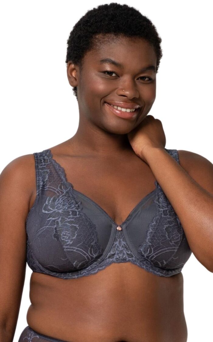 Triumph Wild Peony Florale Padded Bra - Pebble Grey - 32D
