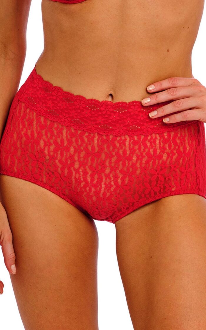 Wacoal Halo Lace Full Brief - Equestrian Red - M - 12