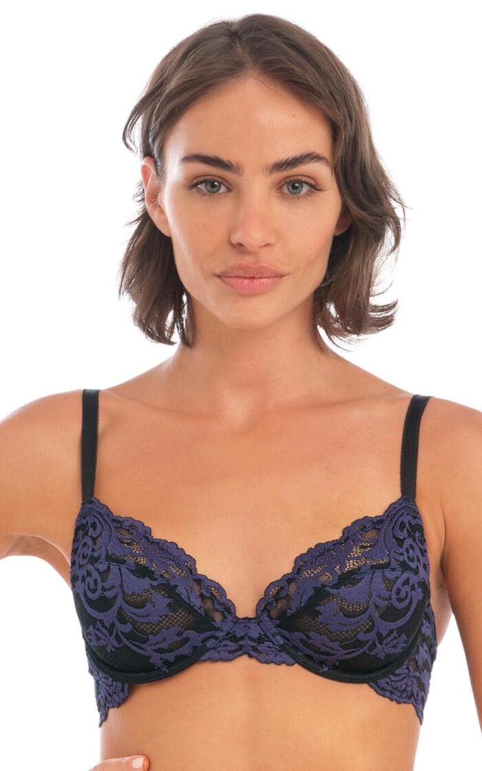 Wacoal Instant Icon Plunge Bra - Black Eclipse - 32C