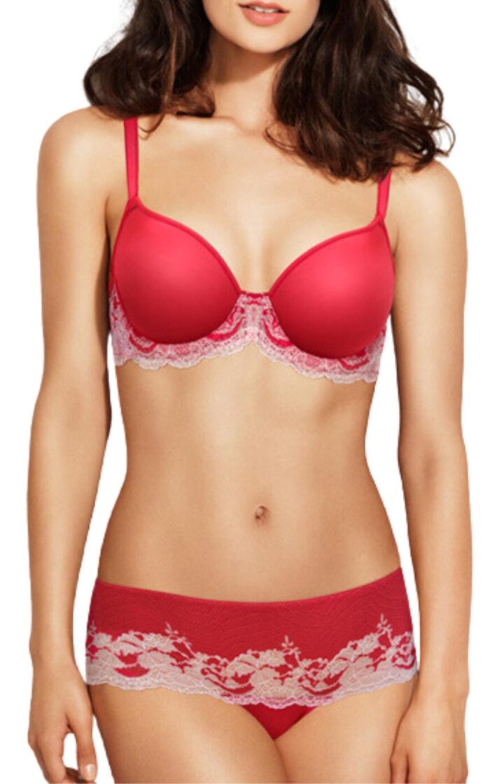 Wacoal Lace Affair Brief - Tango Red/Silver Peony - S - 10