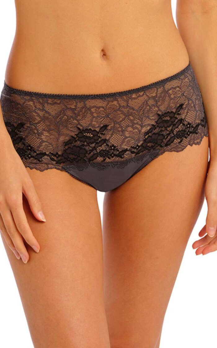 Wacoal Lace Perfection Shorty Brief - Charcoal - S - 10