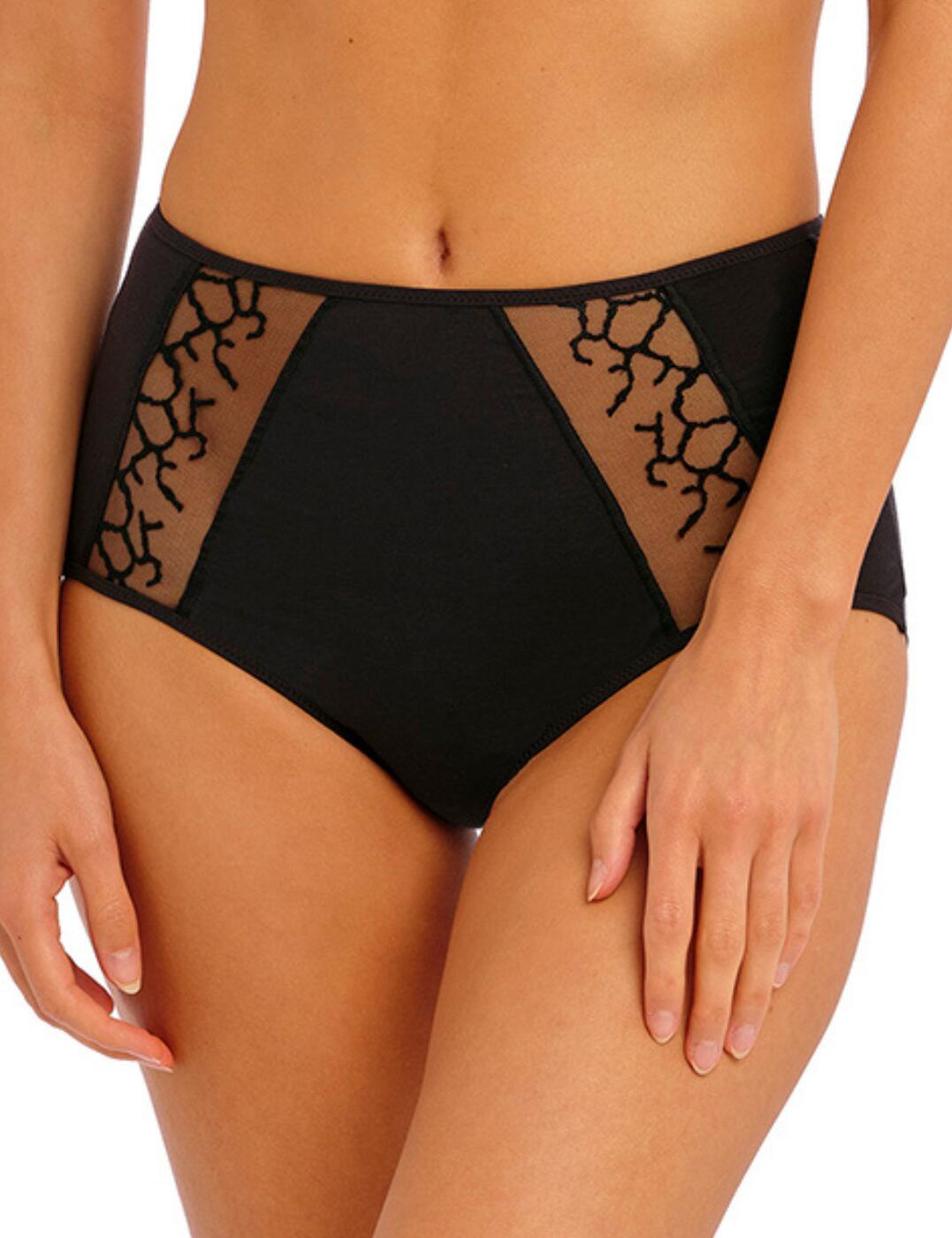 Wacoal Lisse High Waist Brief - Black - S - 10