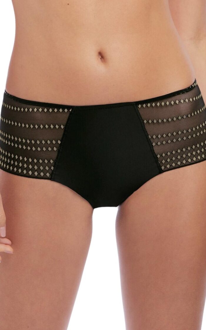 Wacoal Respect Shorty Brief - Black/Champagne - XL - 16