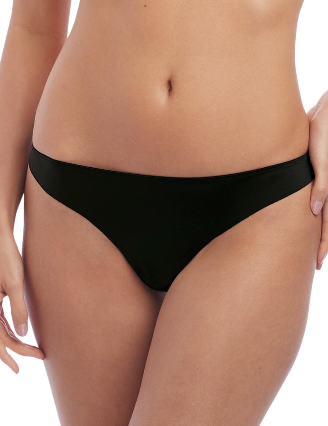 Wacoal Respect Tanga Brief - Black/Champagne - S - 10