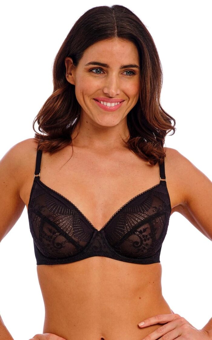 Wacoal Sensu Lace Underwired Bra - Black - 30DD