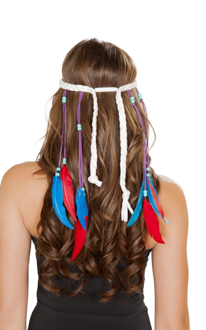 White Indian Headband